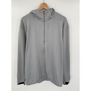 Lululemon Mens Cold Terrain 1/2 Zip Hoodie Light Cast Gray M3BTCS Size XL